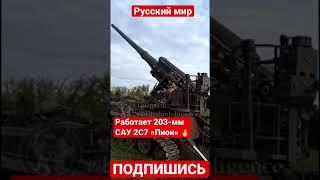 ❗️ ТАКОГО ВЫ НЕ ВИДЕЛИ Работает 203 мм САУ 2С7 «Пион» 