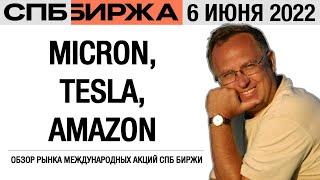 Обзор рынка международных акций: Tesla, Micron Technology, Amazon