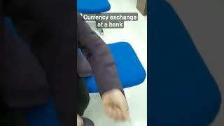 Doing currency exchange at a bank #traveltips #koreatravel #koreatrip