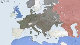 Неплохо созданная карта хода Второй Мировой войны... #war