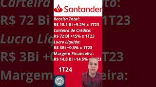 Resultado Trimestral 1T24 Santander (SAMB11) #shorts #investimentos  #bolsadevalores #dividendos