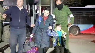 Эвакуация мирных жителей Мариуполя из Азовстали