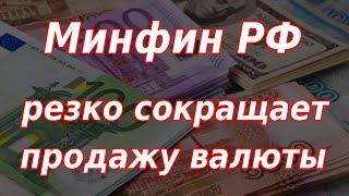 Минфин России резко сокращает продажу валюты. Курс доллара.