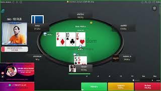 Покер онлайн на реальные деньги 555  vs  двухсторонка!!!