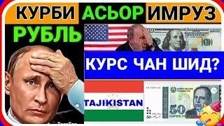 Срочно Мухочирон рубль поён рафт Курби Асъори Имруза 15.10.2022 Курс валюта в Таджикистане сегодня