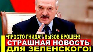Только что! Лукашенко психанул и экстренно сообщил: "Это гн#да, вызов брошен". Зеленский в шоке!