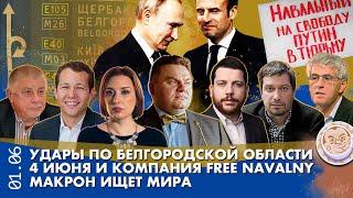Breakfast Show. Удары по Белгородской области, Макрон ищет мира, 4 июня и кампания Free Navalny