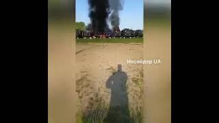 В Брянской области РФ горит склад с военной техникой!