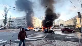 Михаил Онуфриенко 10 октября Киев пылает после массированного ракетного удара
