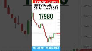 nifty prediction for monday 9 January 2023 #niftyprediction #nifty50 #tradeguru